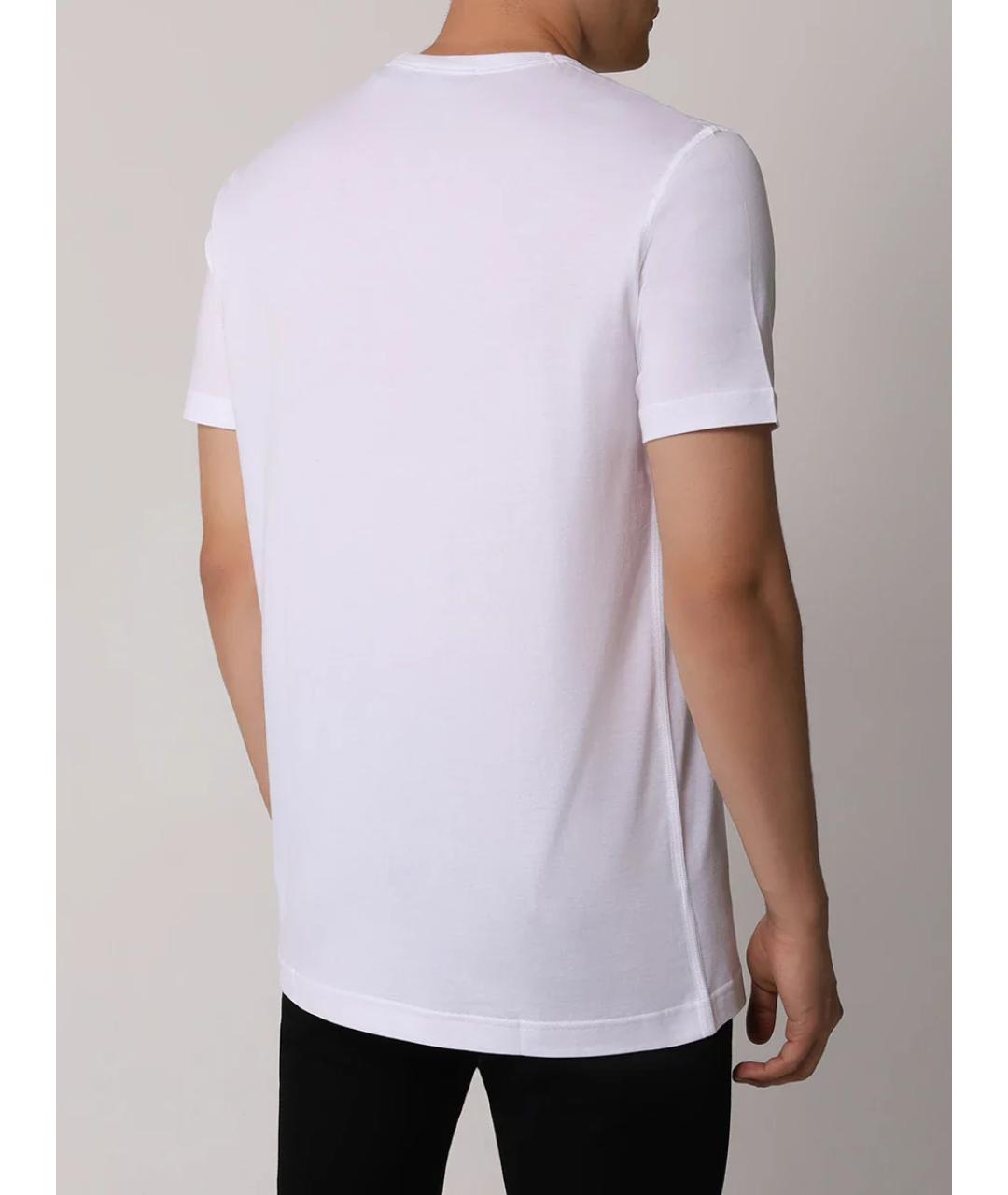 DOLCE&GABBANA Белая хлопковая футболка, фото 3