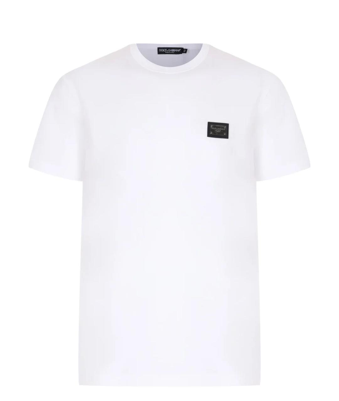 DOLCE&GABBANA Белая хлопковая футболка, фото 1