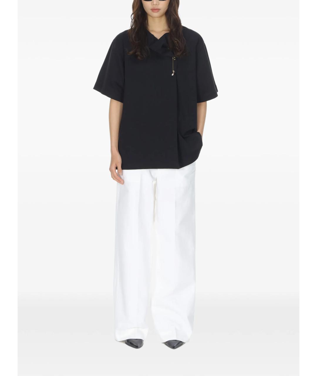 Carven Черная хлопковая футболка, фото 2