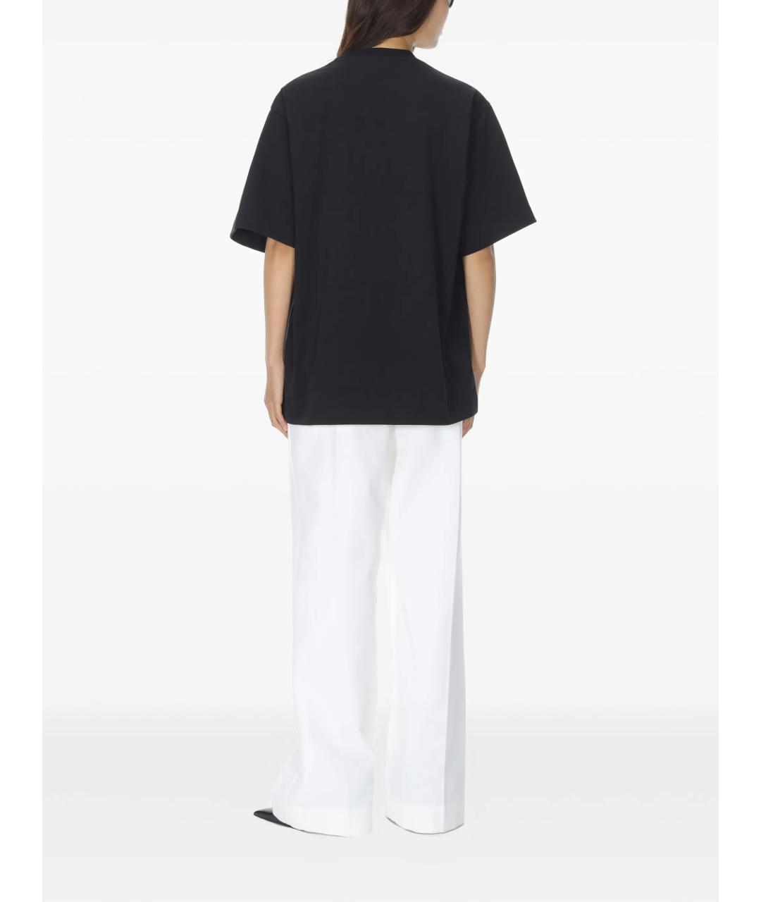 Carven Черная хлопковая футболка, фото 3