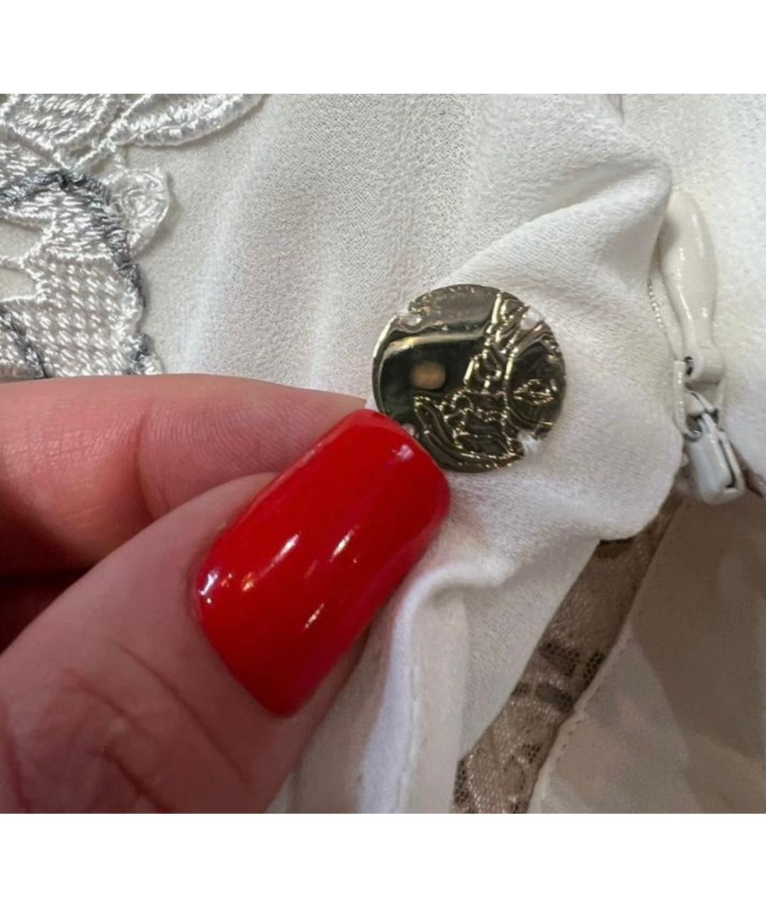 VERSACE Белое полиэстеровое вечернее платье, фото 6