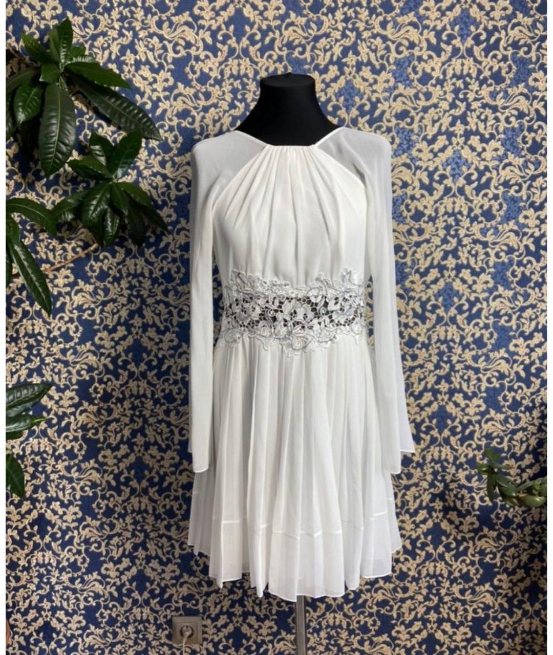 VERSACE Белое полиэстеровое вечернее платье, фото 9