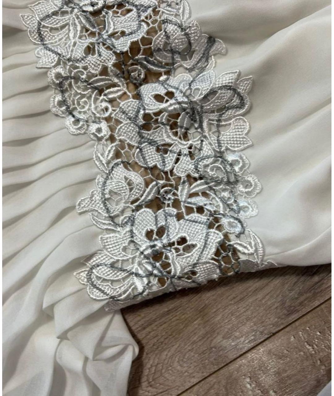 VERSACE Белое полиэстеровое вечернее платье, фото 5