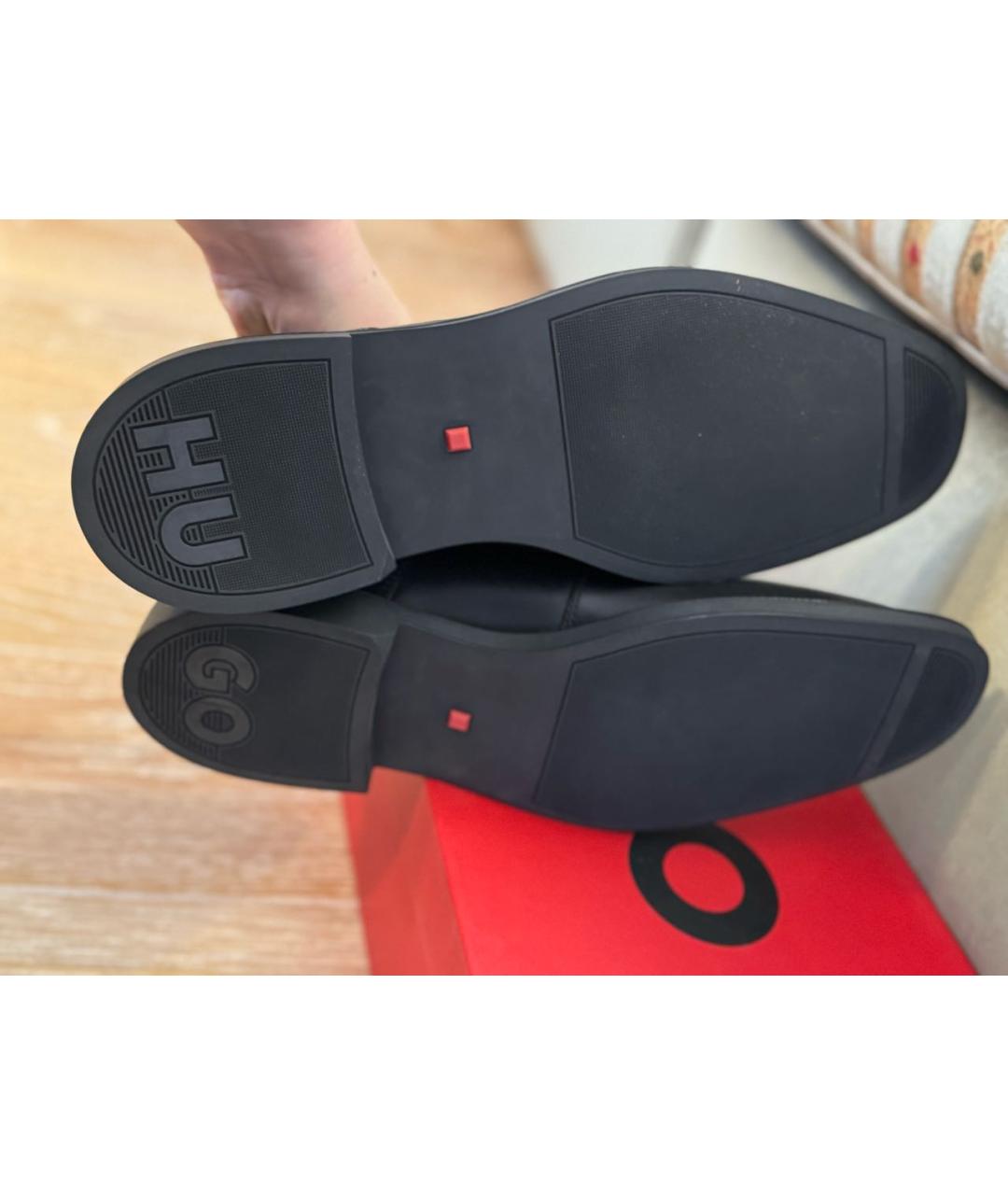 HUGO Черные кожаные туфли, фото 6