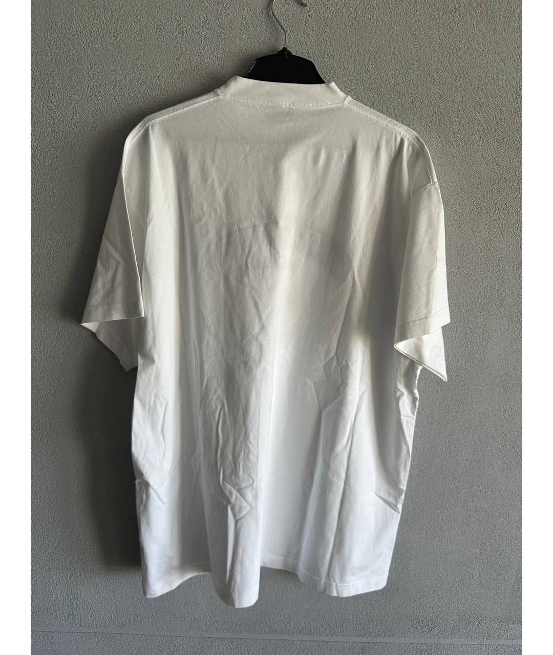 BALENCIAGA Белая хлопковая футболка, фото 2