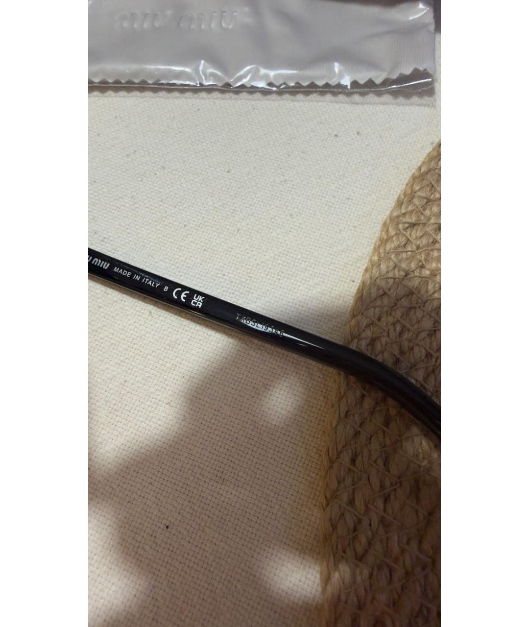 MIU MIU Черные пластиковые солнцезащитные очки, фото 6