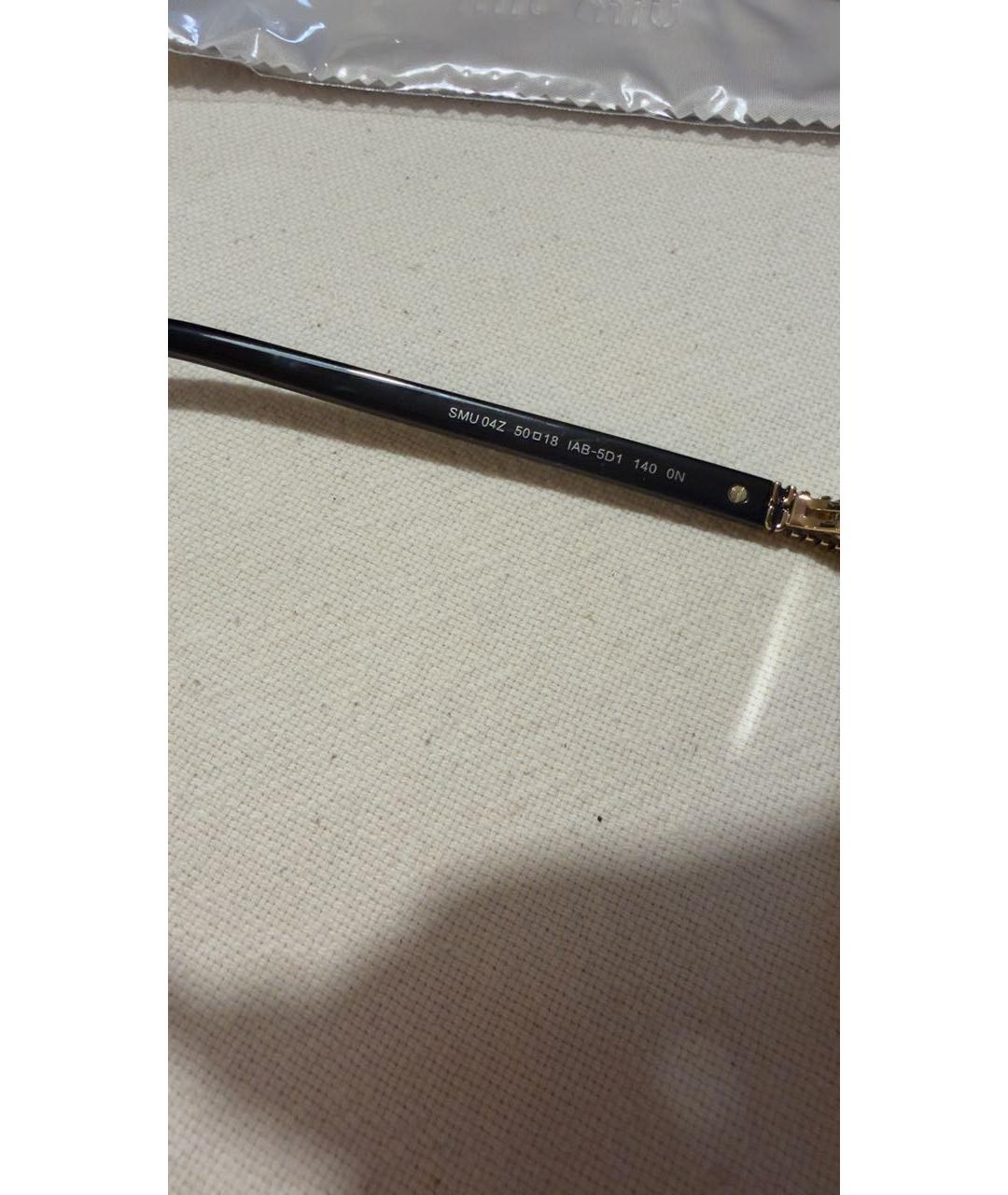 MIU MIU Черные пластиковые солнцезащитные очки, фото 5