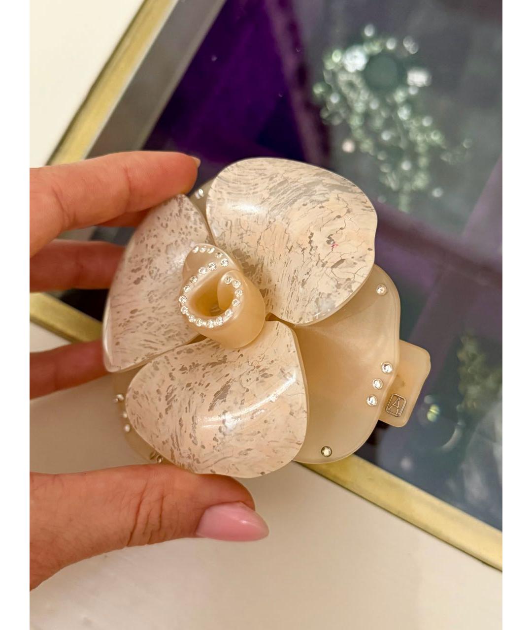 Alexandre de paris Бежевая заколка, фото 2