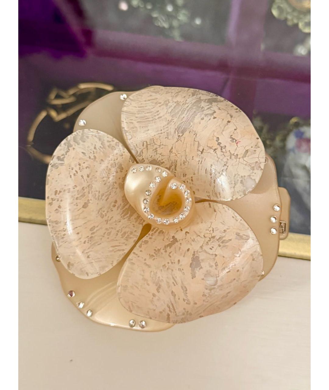 Alexandre de paris Бежевая заколка, фото 5