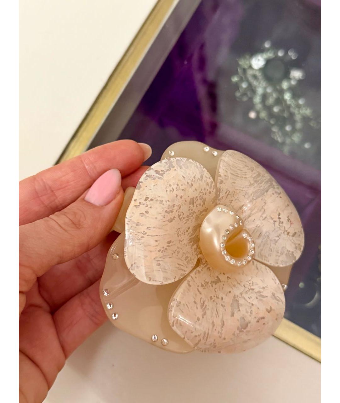 Alexandre de paris Бежевая заколка, фото 3