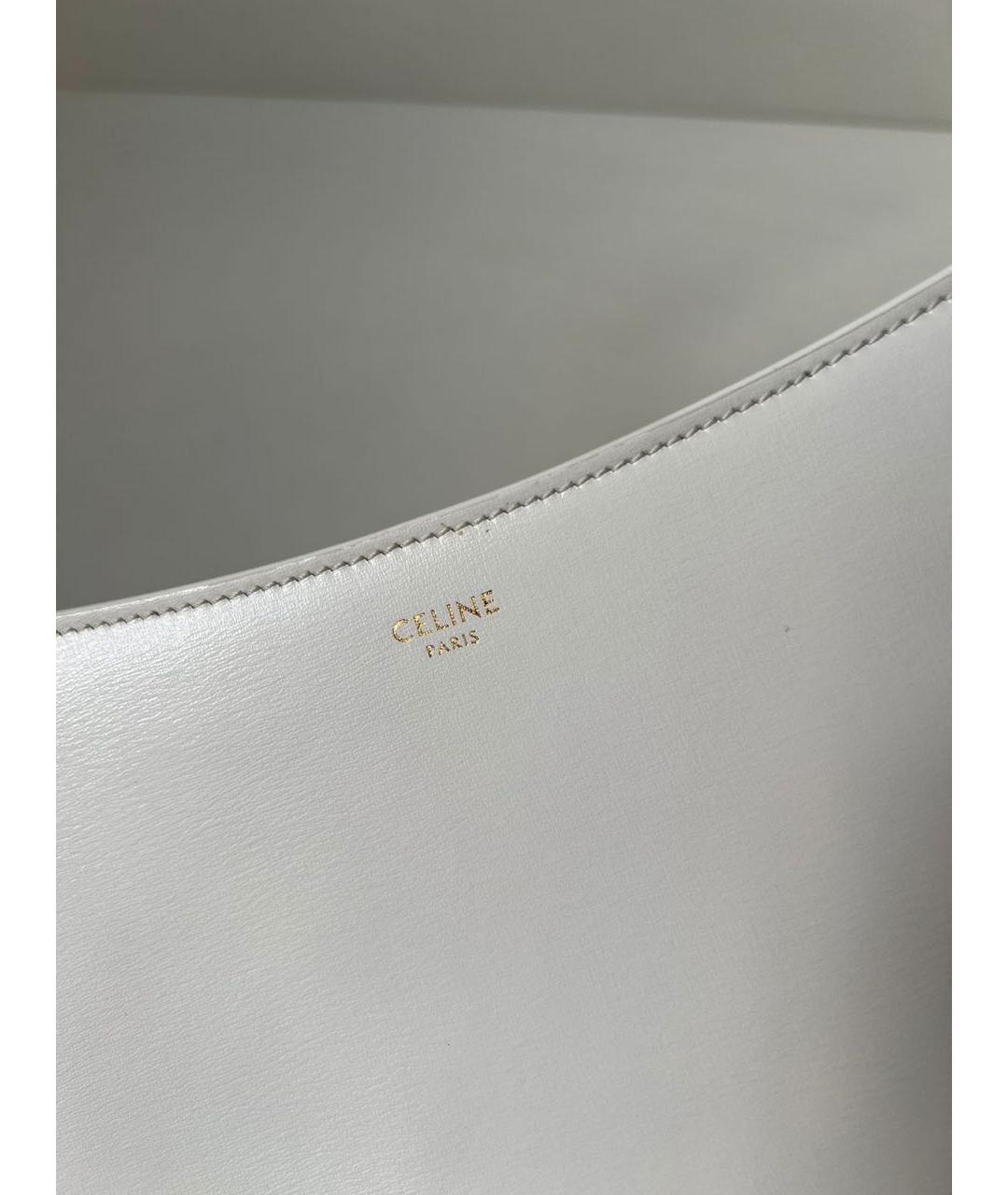 CELINE Белая сумка через плечо из искусственной кожи, фото 9