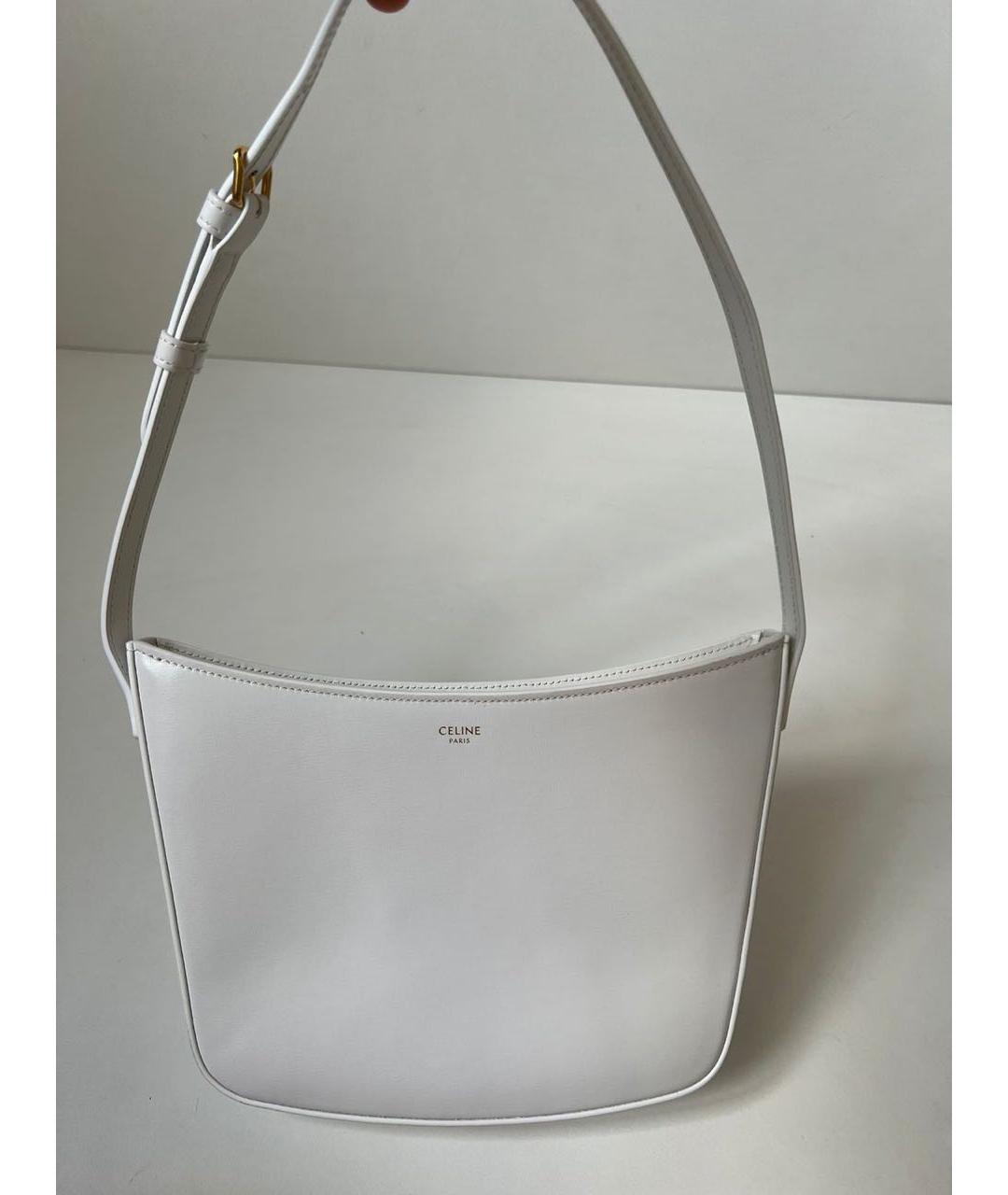 CELINE Белая сумка через плечо из искусственной кожи, фото 2