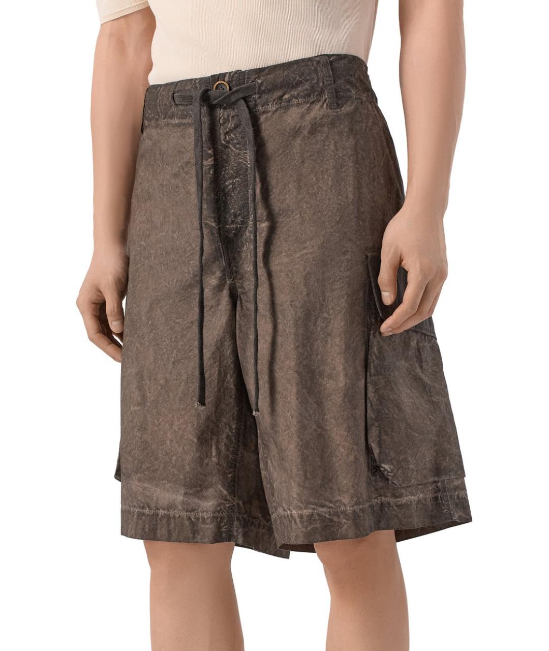 UMA WANG Серые хлопковые шорты, фото 3