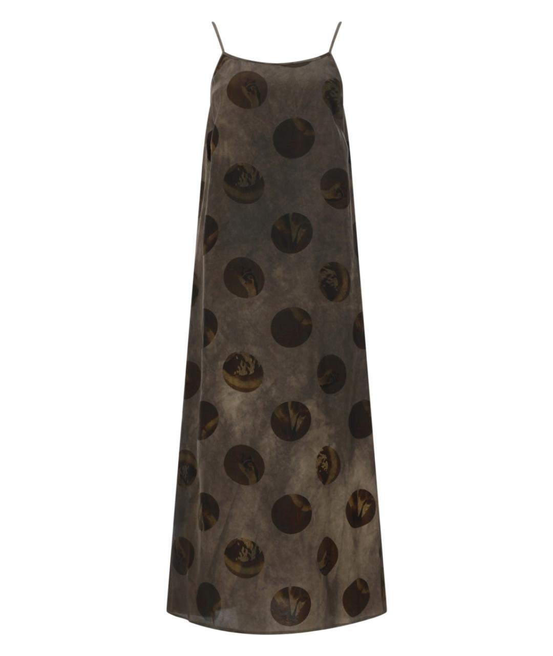 UMA WANG Коричневое вискозное повседневное платье, фото 1