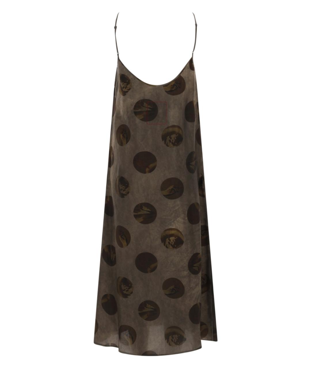 UMA WANG Коричневое вискозное повседневное платье, фото 2