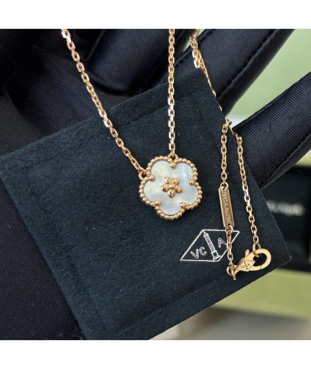 VAN CLEEF & ARPELS Белое колье из розового золота, фото 4