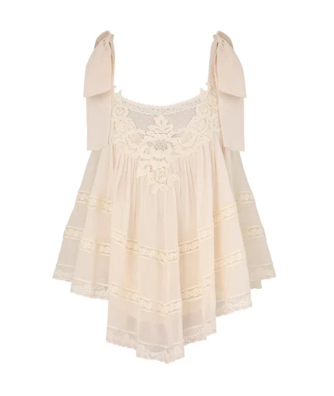 ZIMMERMANN Бежевый хлопковый костюм с брюками, фото 4