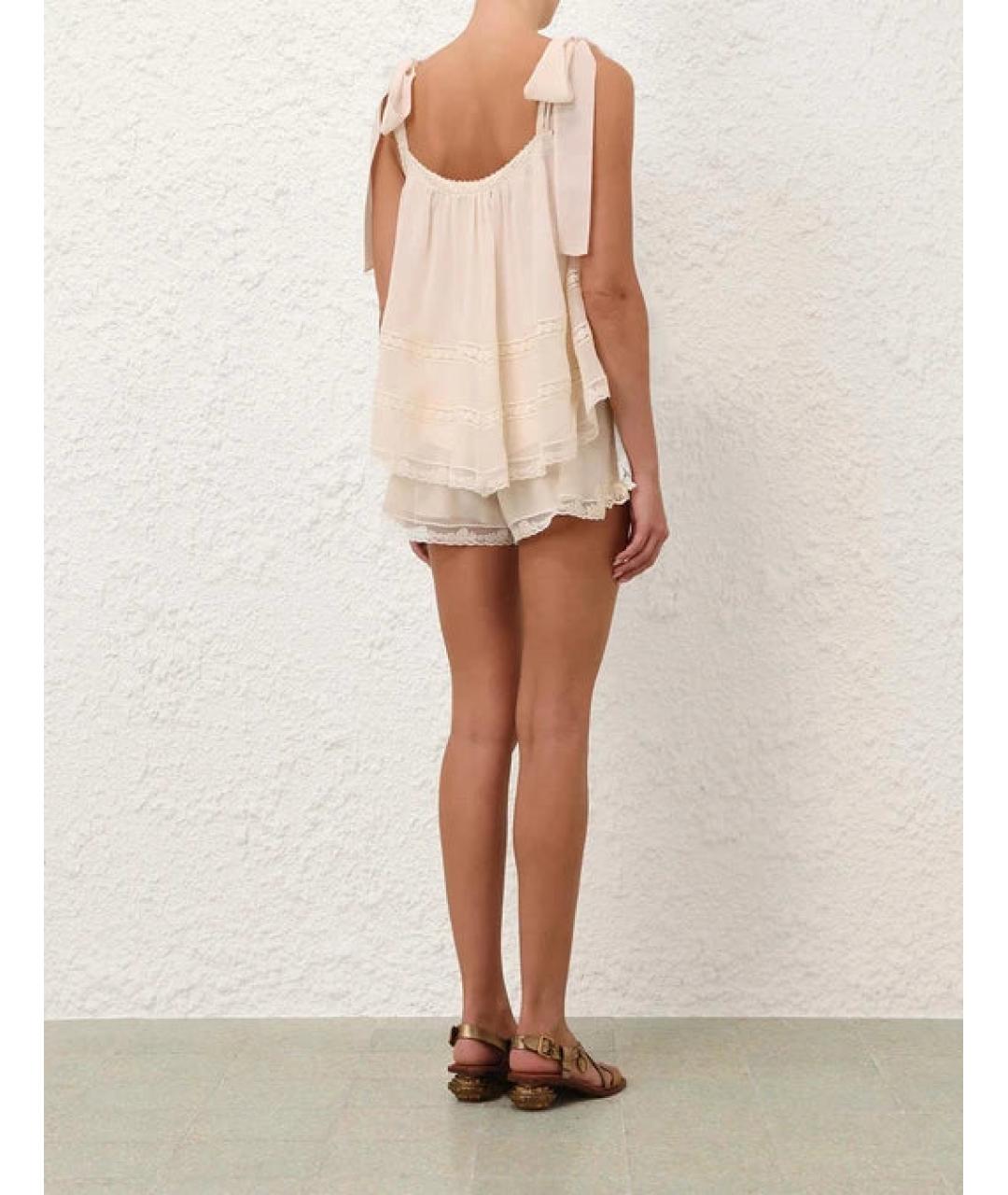 ZIMMERMANN Бежевый хлопковый костюм с брюками, фото 3