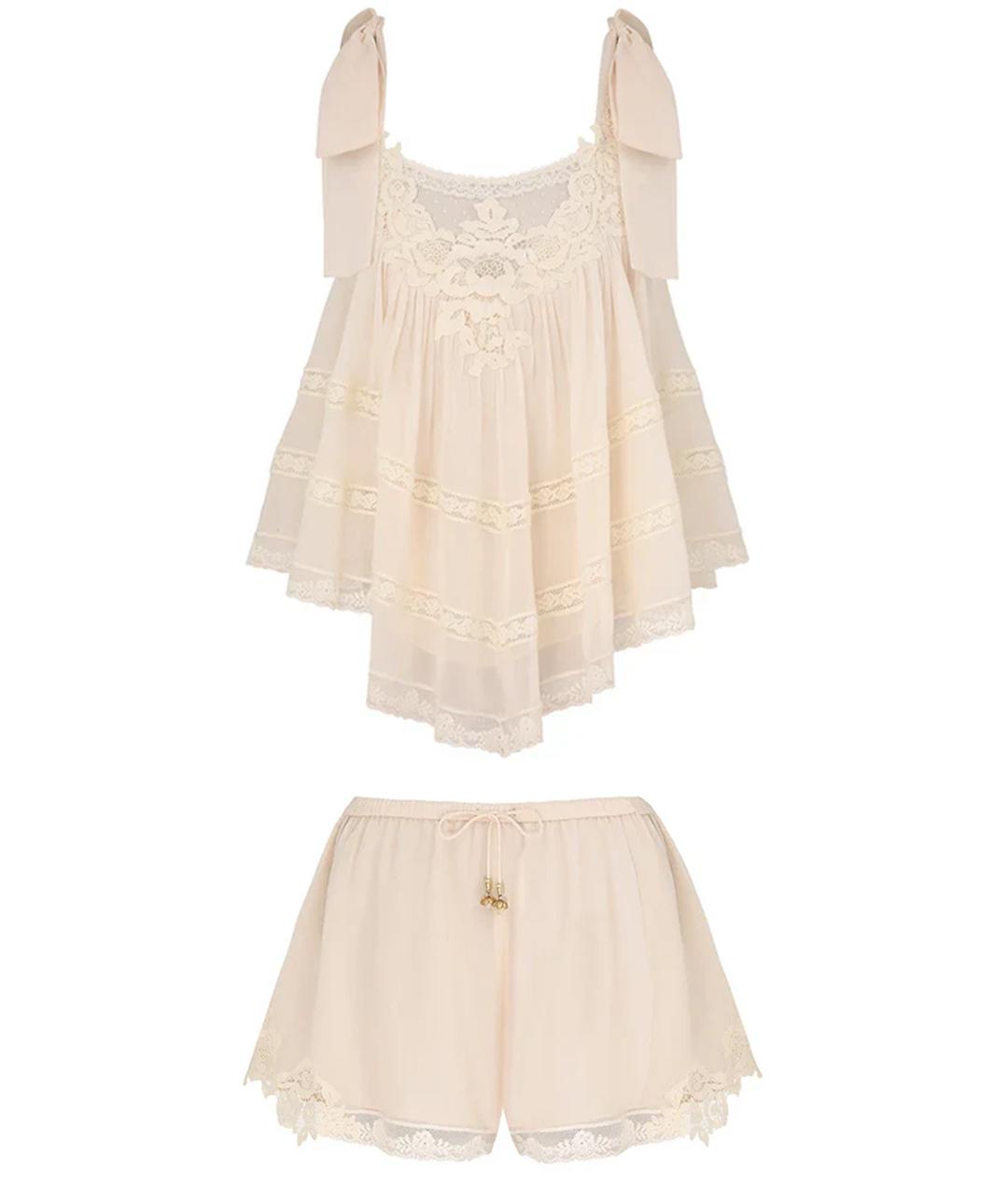 ZIMMERMANN Бежевый хлопковый костюм с брюками, фото 1