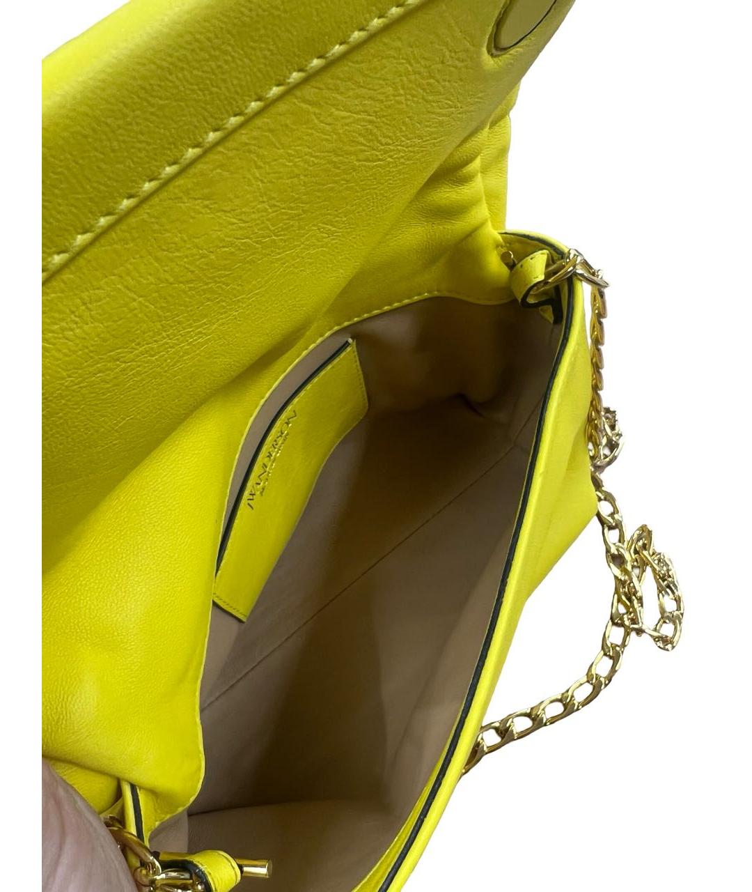 J.W.ANDERSON Желтая кожаная сумка с короткими ручками, фото 4