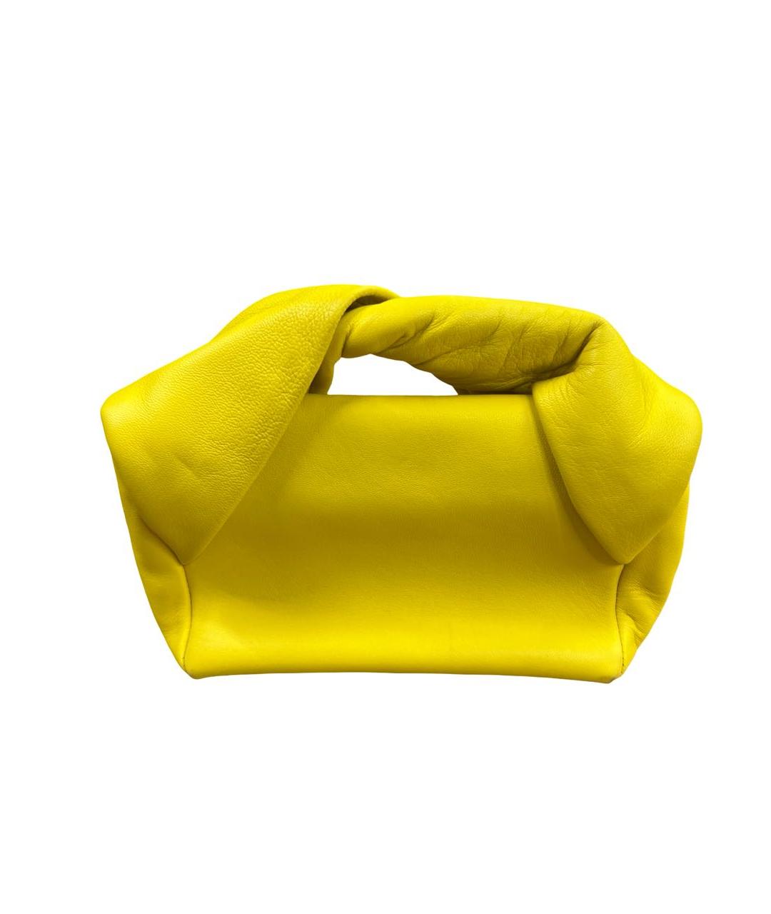 J.W.ANDERSON Желтая кожаная сумка с короткими ручками, фото 3