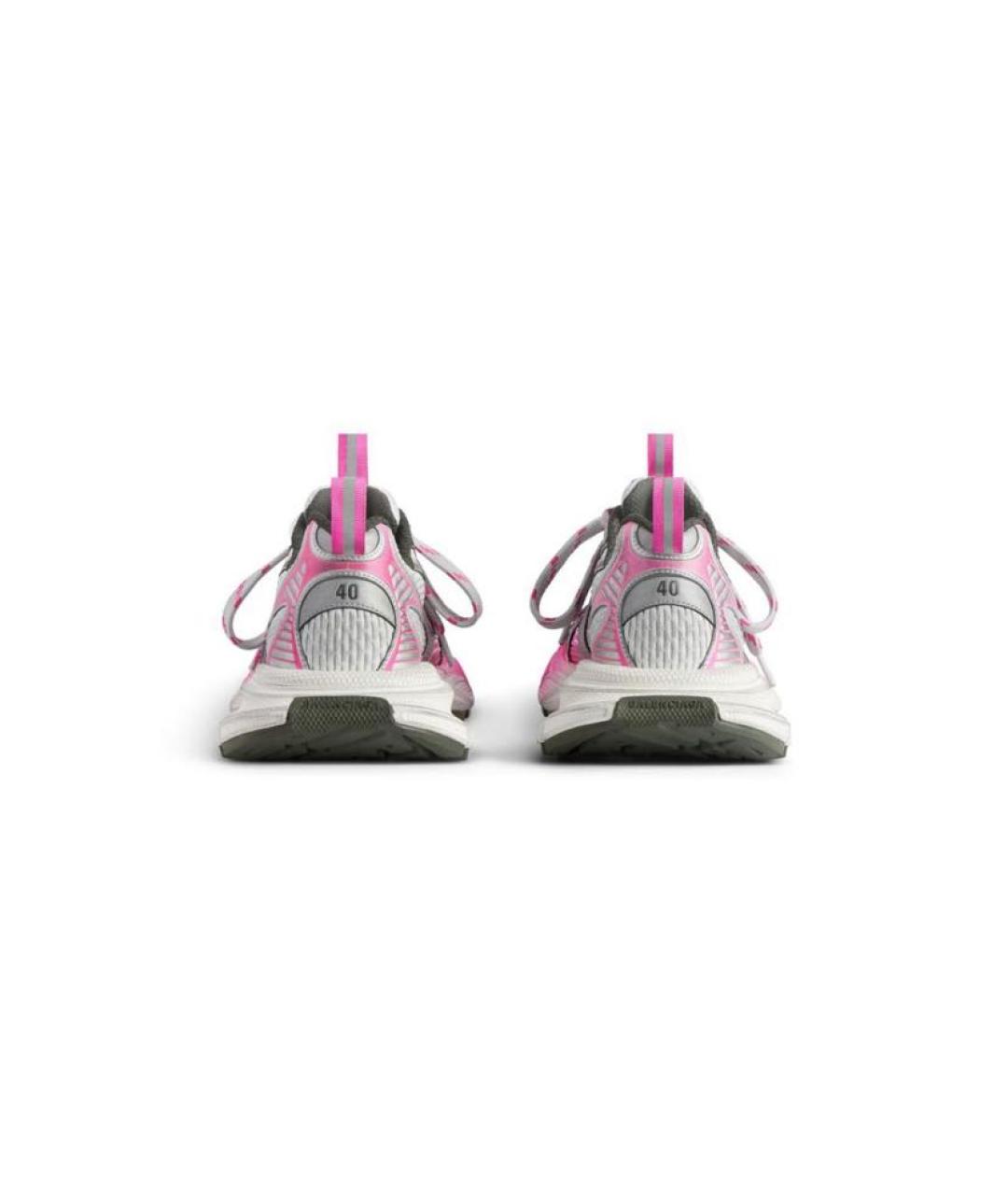 BALENCIAGA Розовые текстильные кроссовки, фото 4