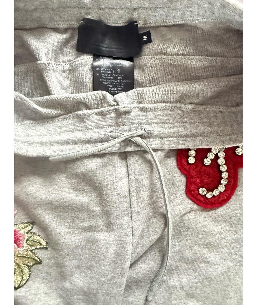 PHILIPP PLEIN Серый хлопко-эластановый спортивные костюмы, фото 7