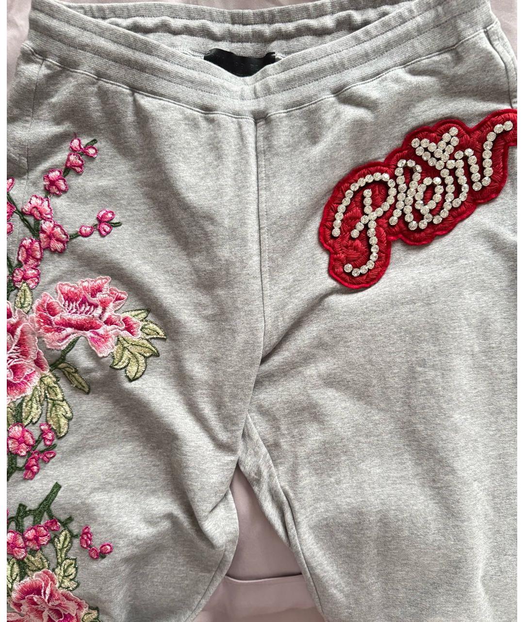 PHILIPP PLEIN Серый хлопко-эластановый спортивные костюмы, фото 6