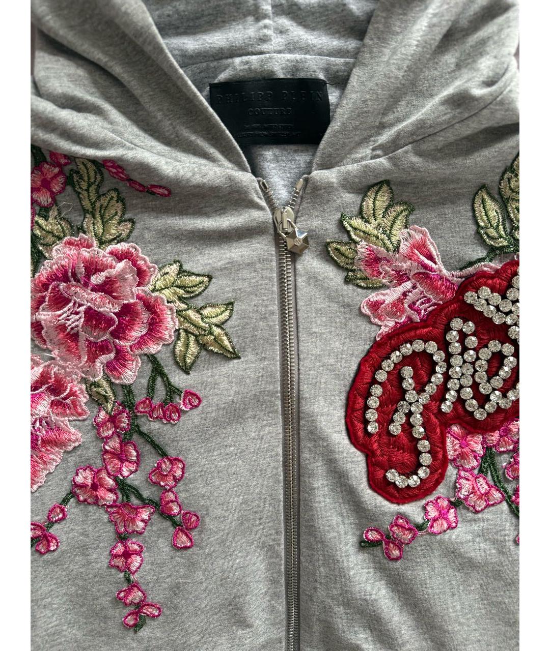 PHILIPP PLEIN Серый хлопко-эластановый спортивные костюмы, фото 5