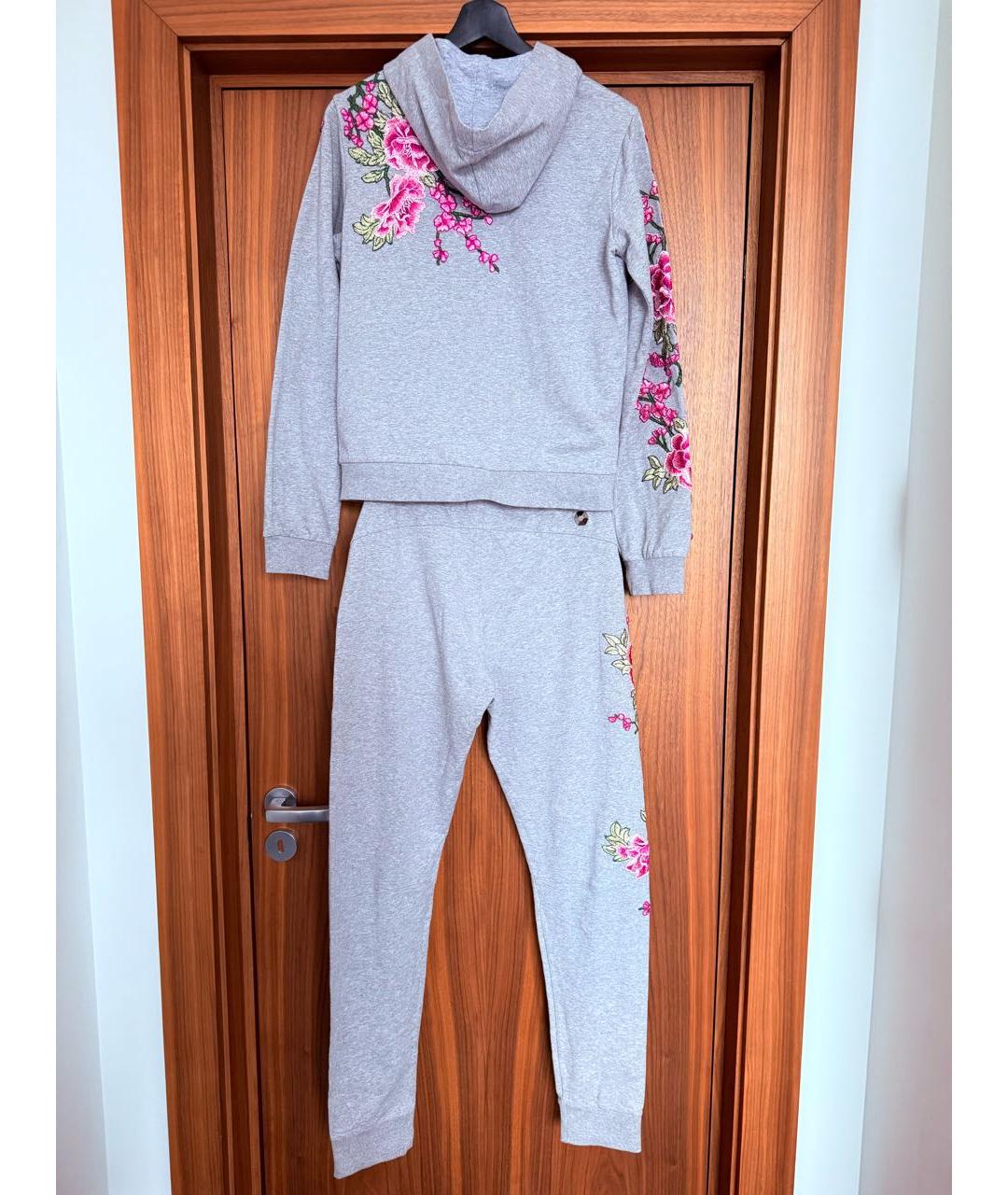 PHILIPP PLEIN Серый хлопко-эластановый спортивные костюмы, фото 2