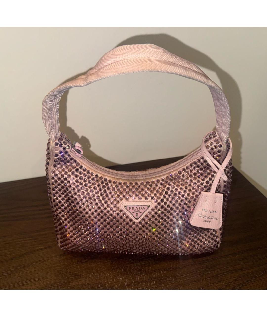 PRADA Розовая тканевая сумка через плечо, фото 2