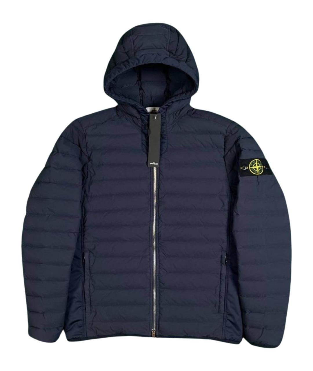 STONE ISLAND Темно-синяя полиамидовая куртка, фото 1