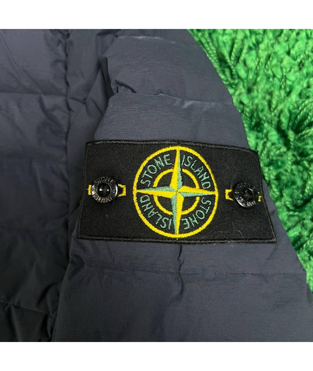 STONE ISLAND Темно-синяя полиамидовая куртка, фото 3