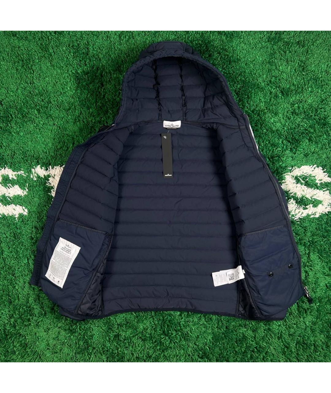 STONE ISLAND Темно-синяя полиамидовая куртка, фото 6