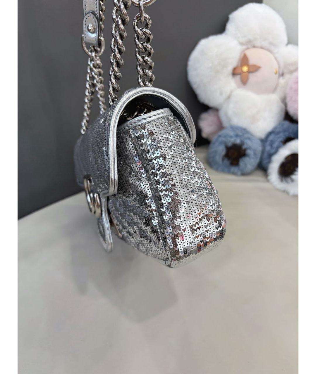 GUCCI Серебряная сумка через плечо, фото 4