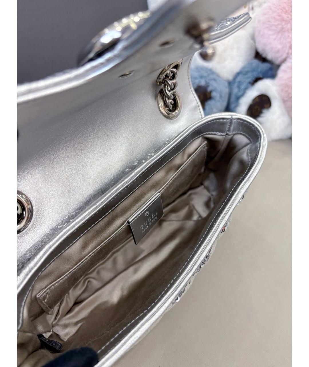 GUCCI Серебряная сумка через плечо, фото 8