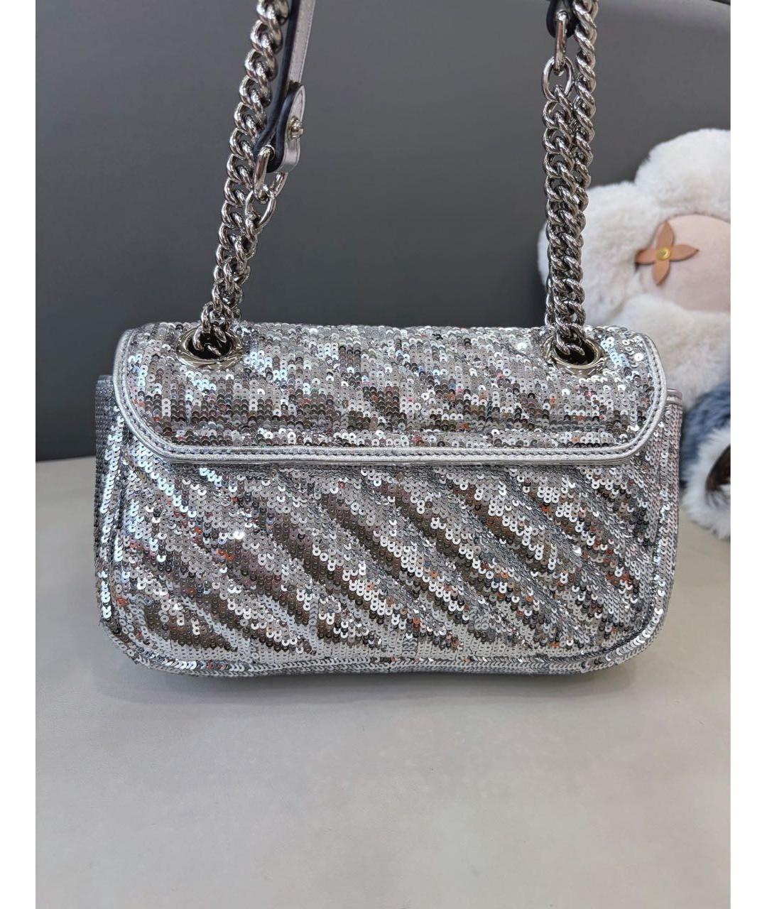 GUCCI Серебряная сумка через плечо, фото 3
