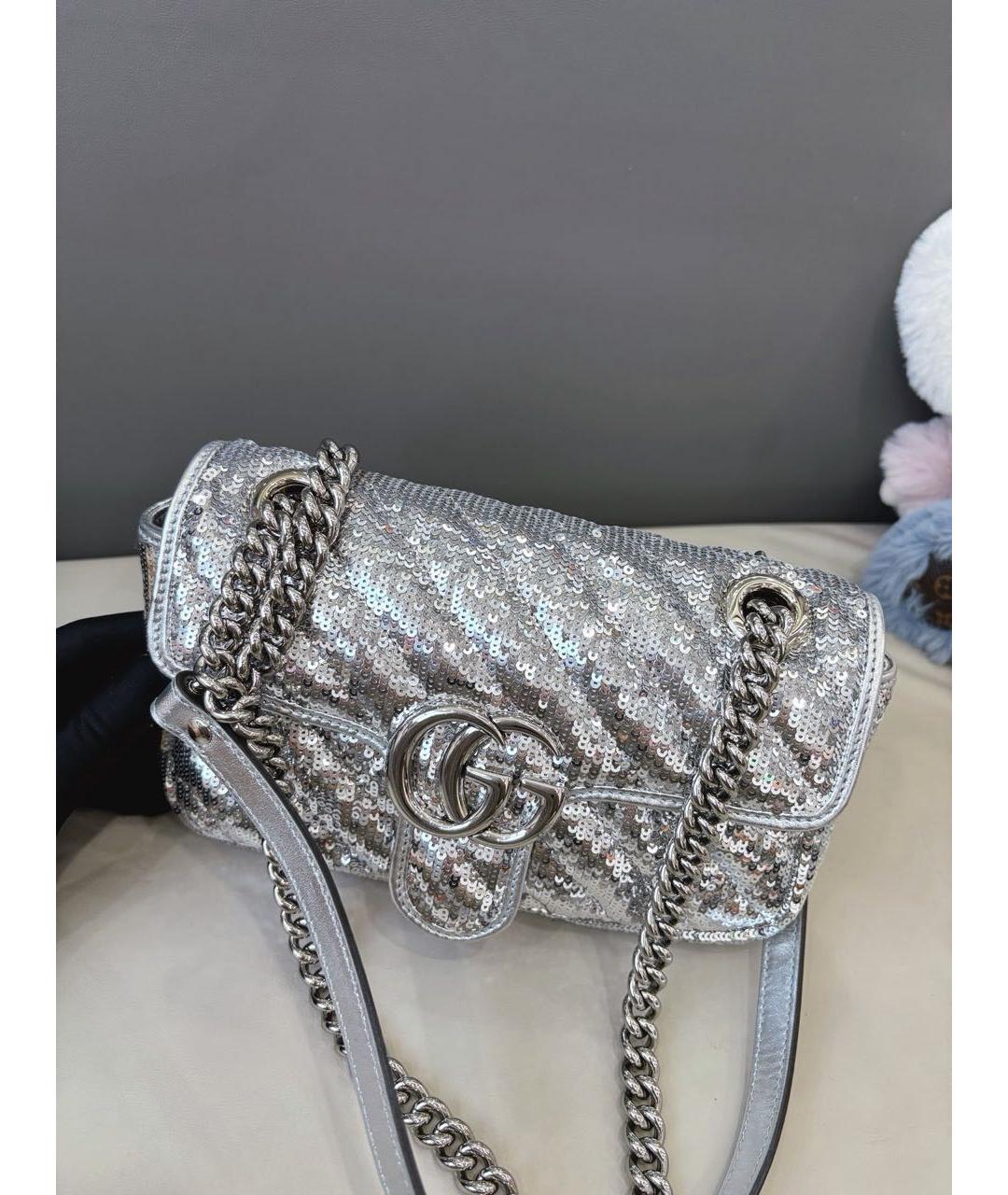 GUCCI Серебряная сумка через плечо, фото 6
