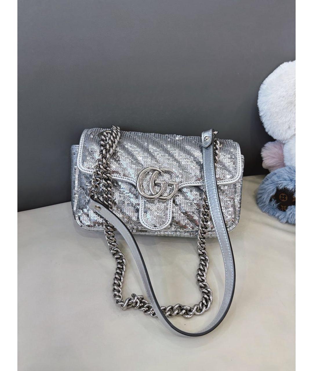 GUCCI Серебряная сумка через плечо, фото 9