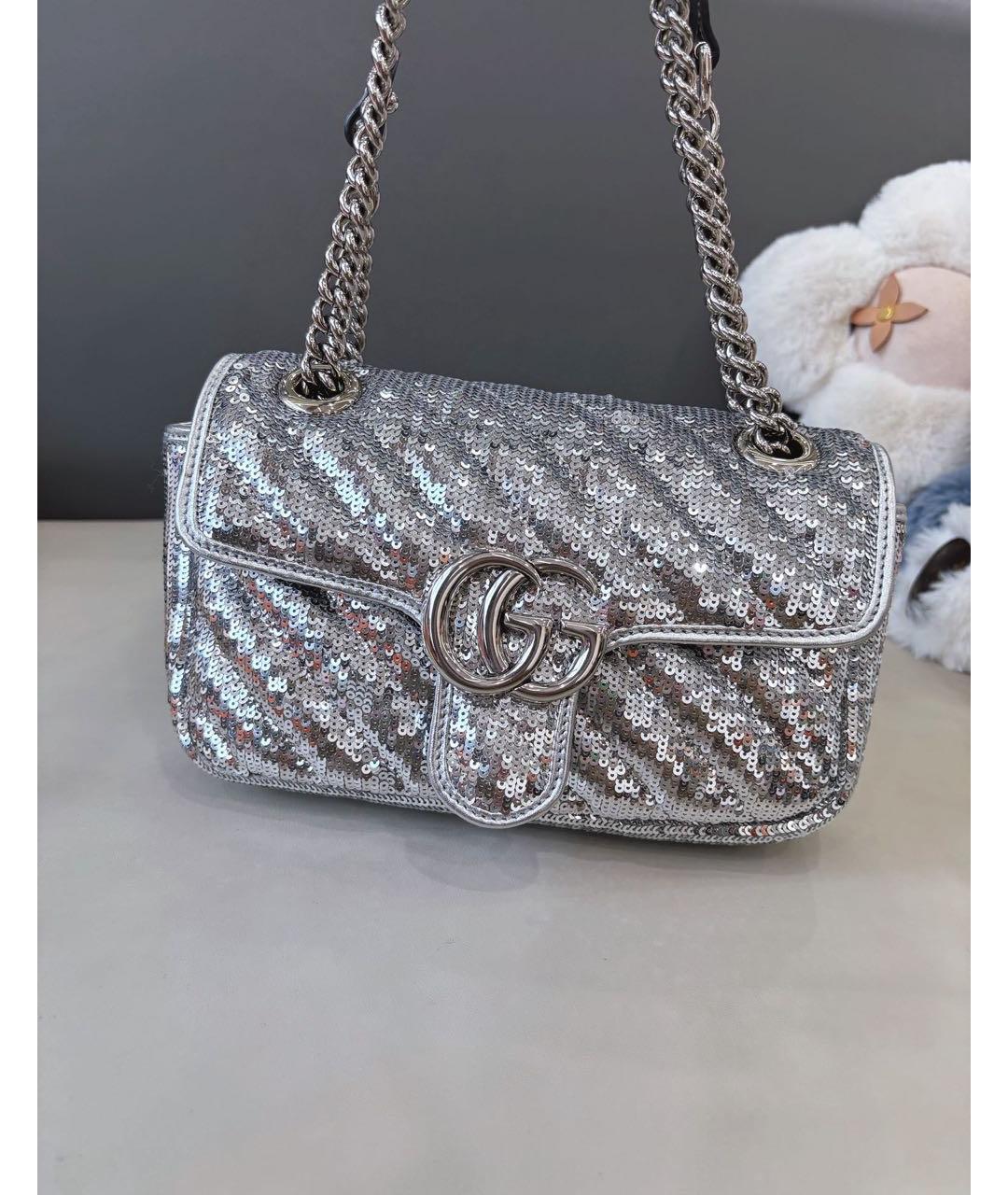 GUCCI Серебряная сумка через плечо, фото 2