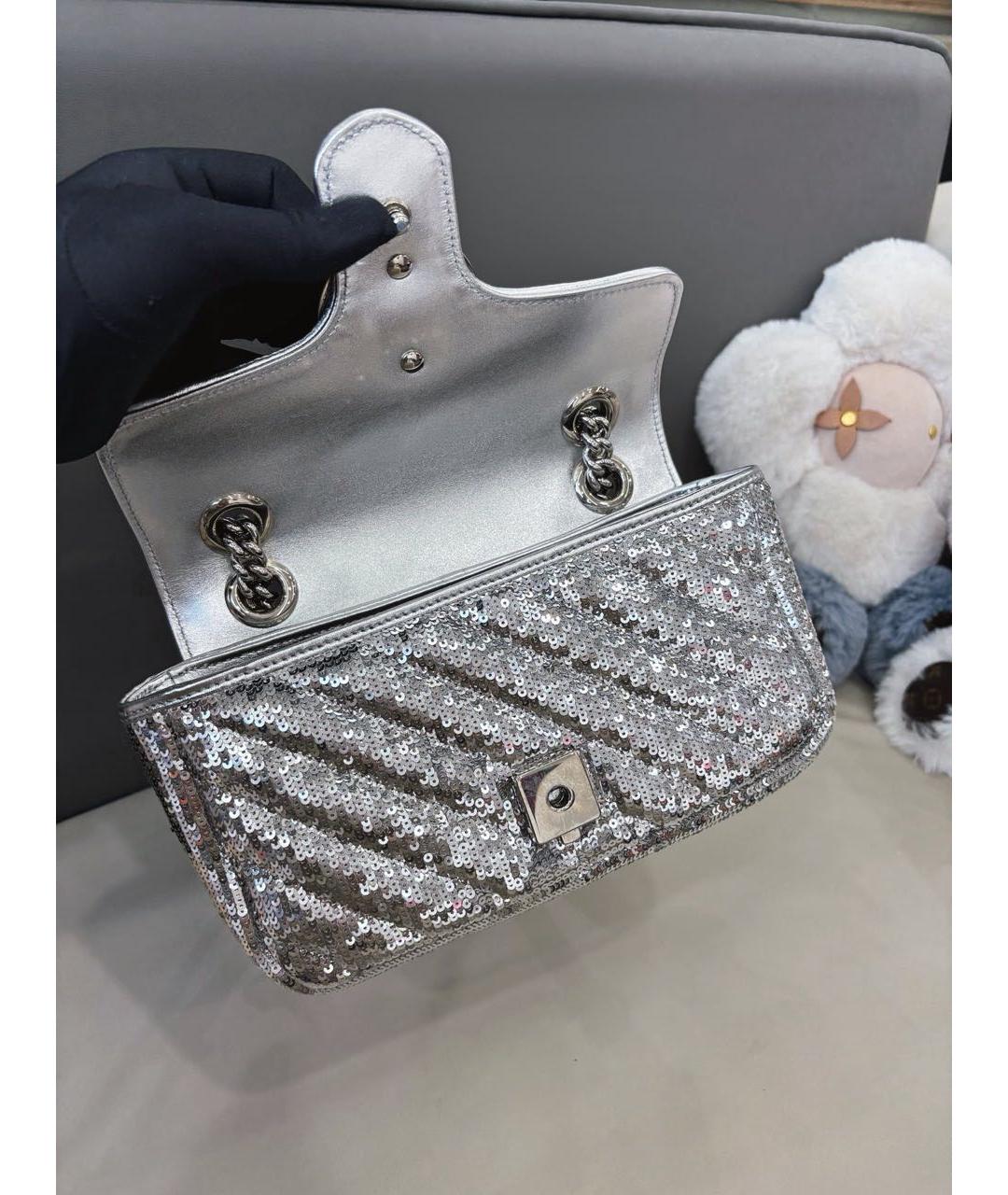GUCCI Серебряная сумка через плечо, фото 7