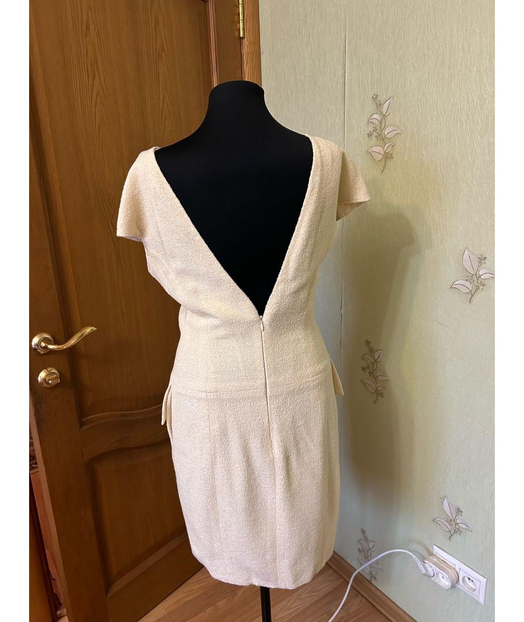 CHANEL Желтое твидовое вечернее платье, фото 4