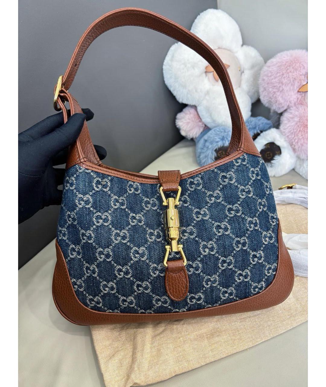 GUCCI Синяя деним сумка через плечо, фото 2