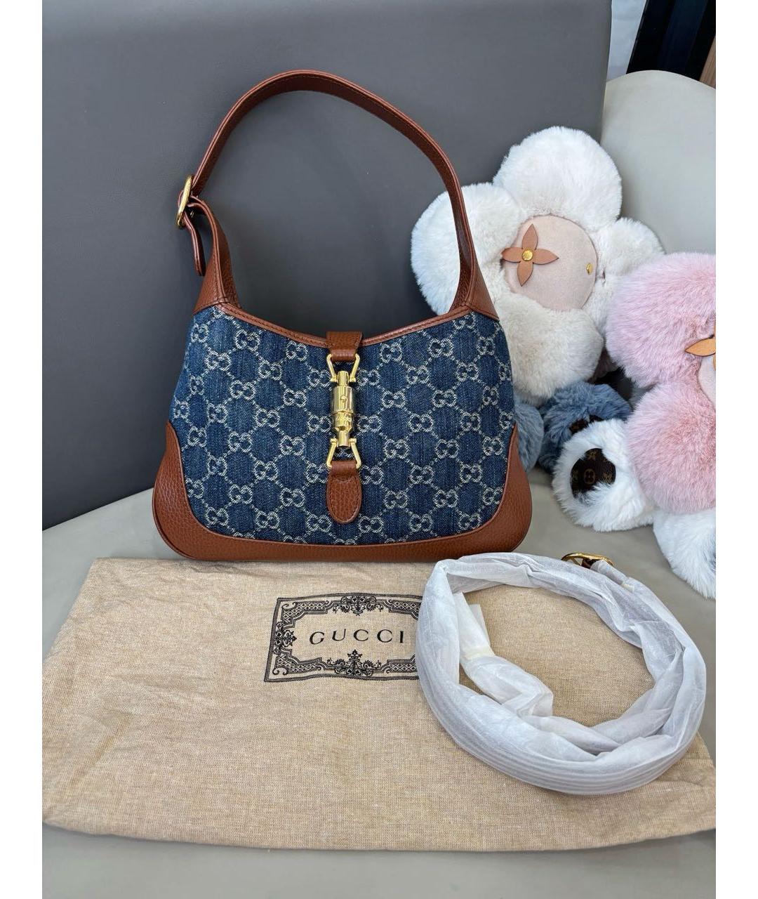 GUCCI Синяя деним сумка через плечо, фото 8