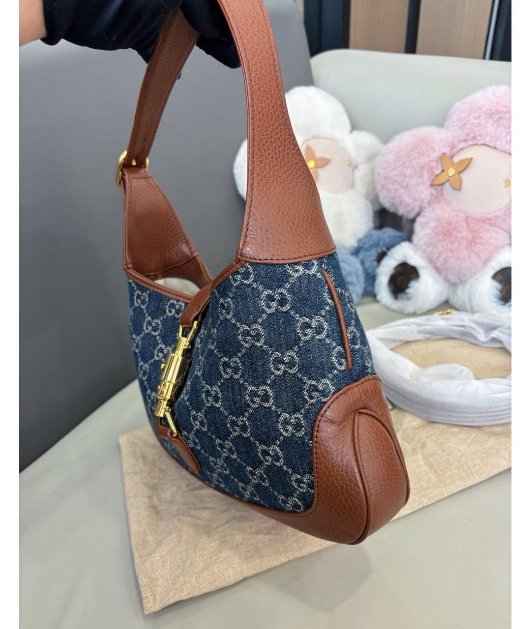 GUCCI Синяя деним сумка через плечо, фото 4