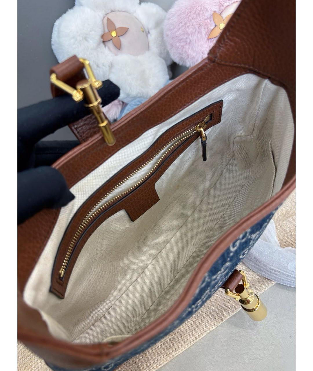 GUCCI Синяя деним сумка через плечо, фото 7