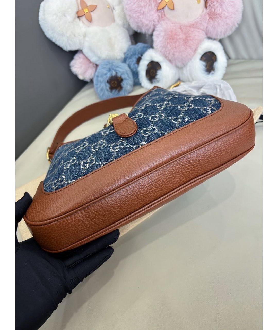 GUCCI Синяя деним сумка через плечо, фото 5