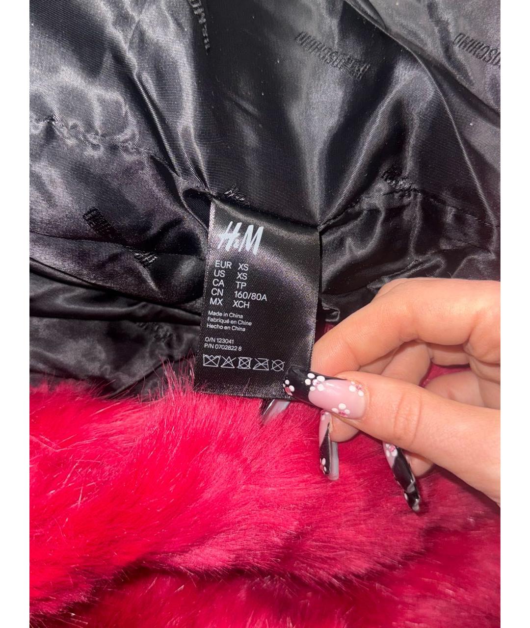 MOSCHINO Бордовая меховая шуба, фото 3