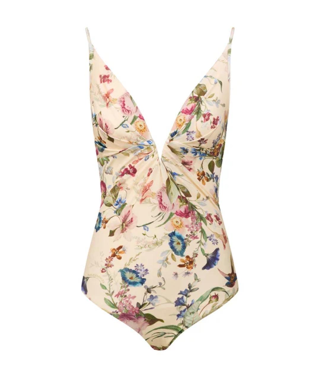 ZIMMERMANN Бежевый полиэстеровый купальник, фото 1