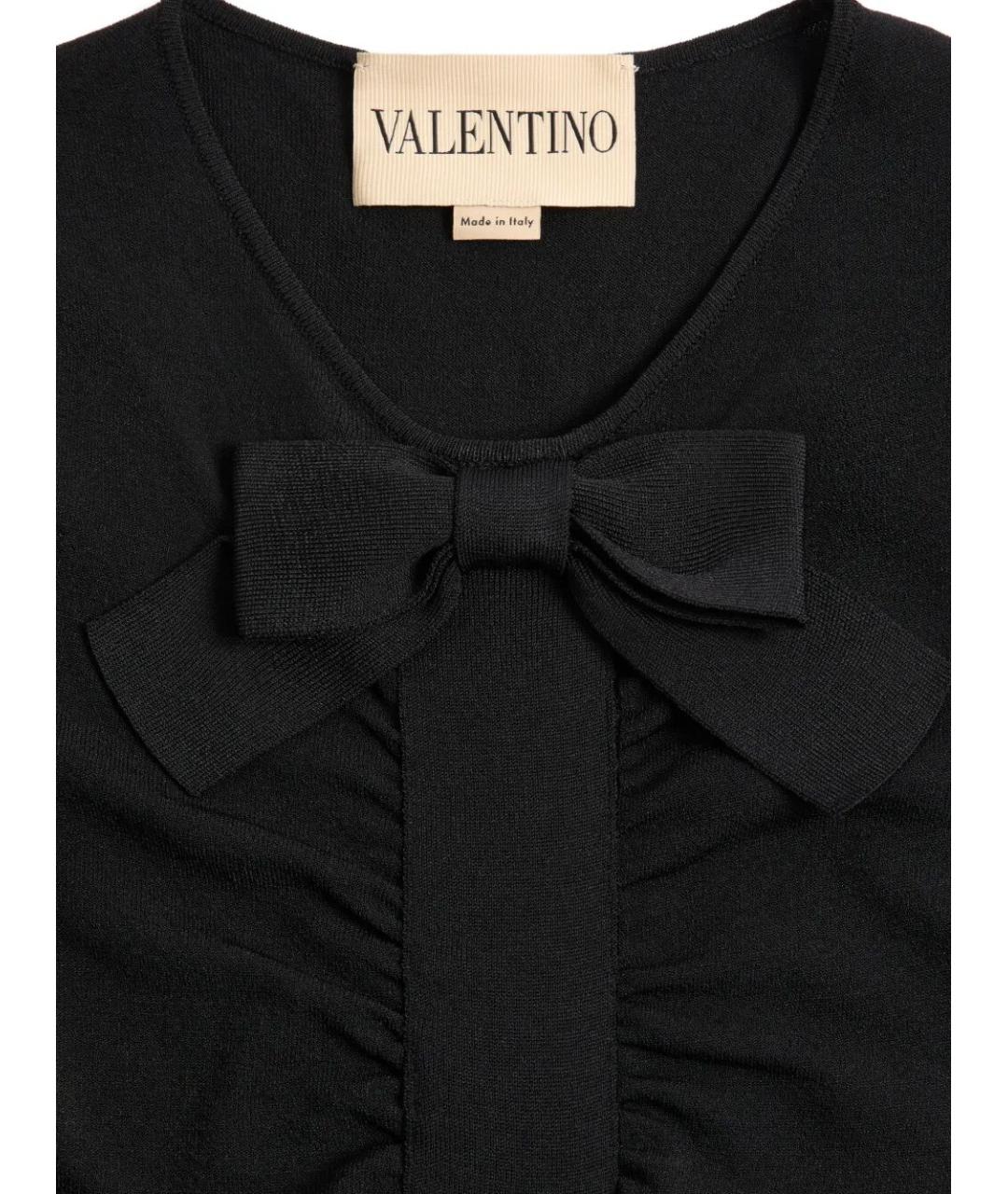 VALENTINO Черное вискозное коктейльное платье, фото 2